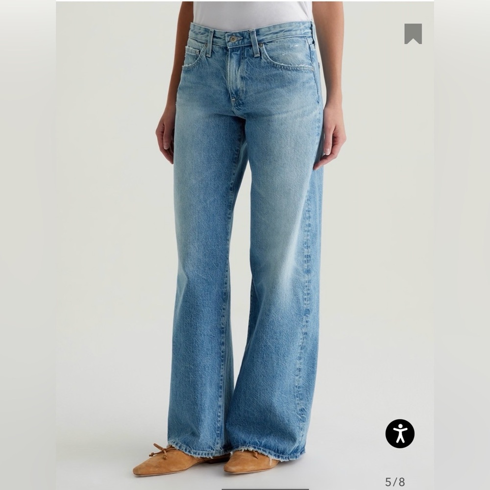 Ag Adriano Goldschmied Italian Low-Rise Wide Leg Size 26 Women's Jeans NEW